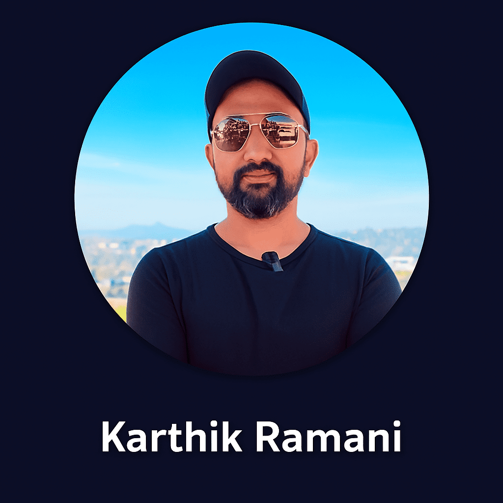Karthik Ramani, creator of AdPreso AI, an AI-powered ad creation tool designed to generate 500+ high-converting ad creatives from a single URL.