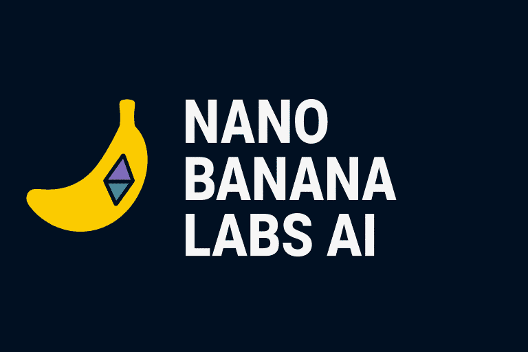 Nano Banana Labs AI logo design on dark background for Nano Banana Labs AI review