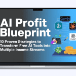 AI Profit Blueprint Review feature image showing the program’s title and AI income strategy graphics