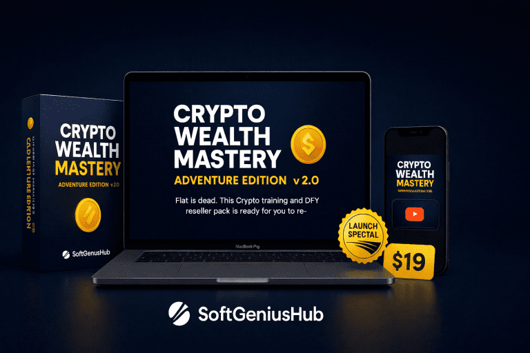 Crypto Wealth Mastery Review – rebrandable crypto training with DFY funnel and MRR