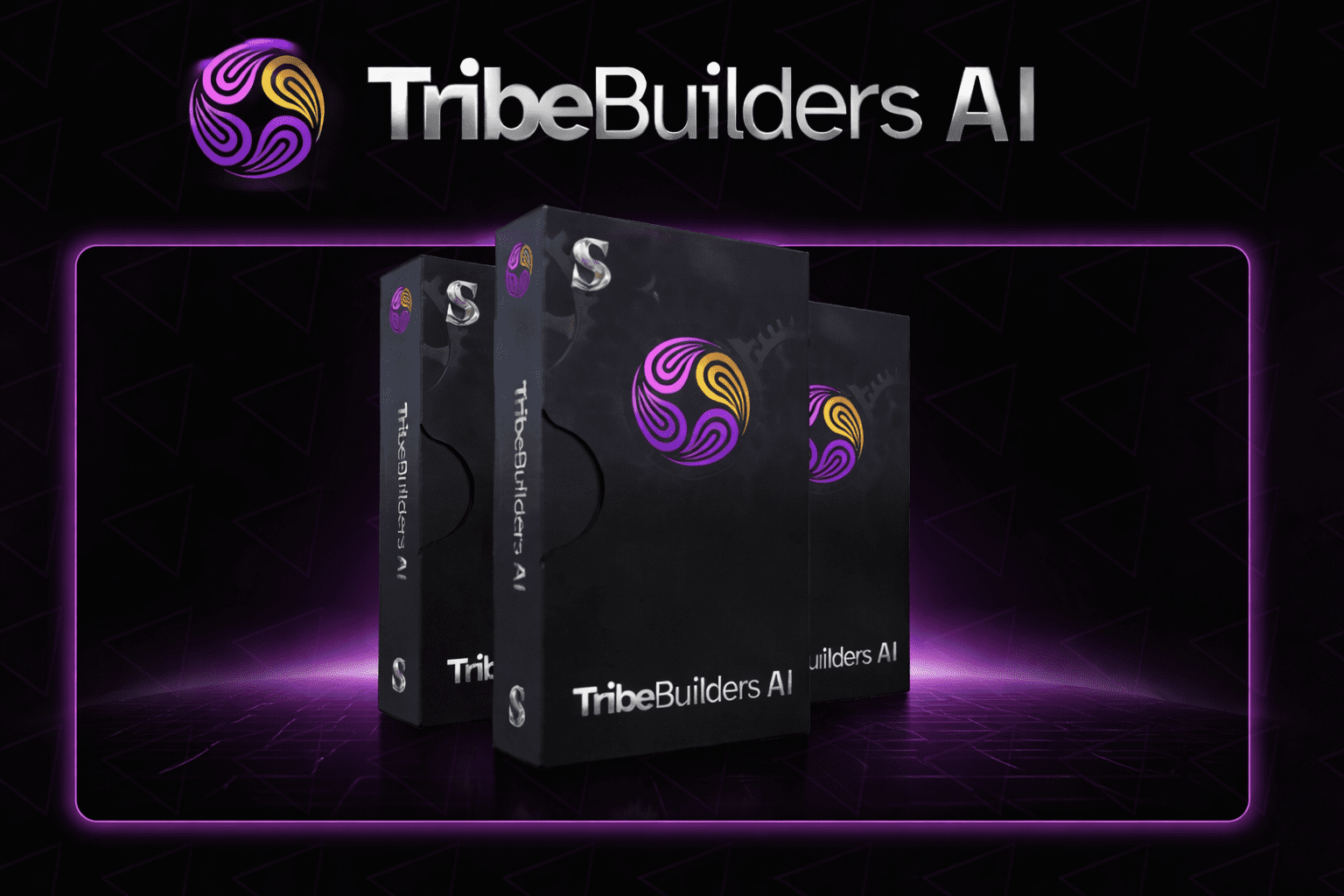 Tribe Builders AI Review showing the Tribe Builders AI software boxes used for community building