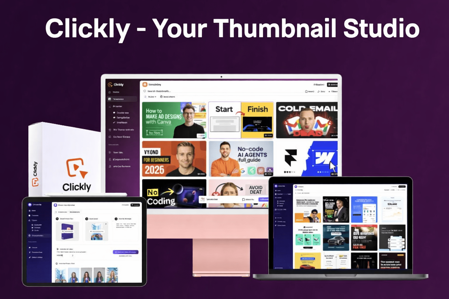 Clickly Review 2026 AI YouTube Thumbnail Generator
