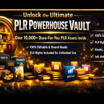 PLR Powerhouse Vault Review 2026 feature image showing PLR content vault with ebooks courses and viral reels