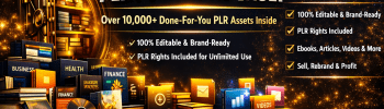 PLR Powerhouse Vault Review 2026 feature image showing PLR content vault with ebooks courses and viral reels
