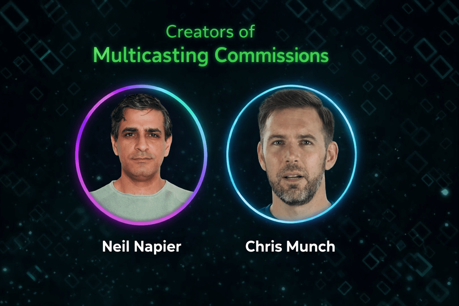Neil Napier and Chris Munch creators of Multicasting Commissions AI service arbitrage training program
