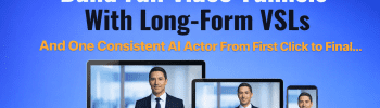 Synthesys Actors Review – AI video generator creating long-form VSL funnels across laptop, tablet, and mobile devices