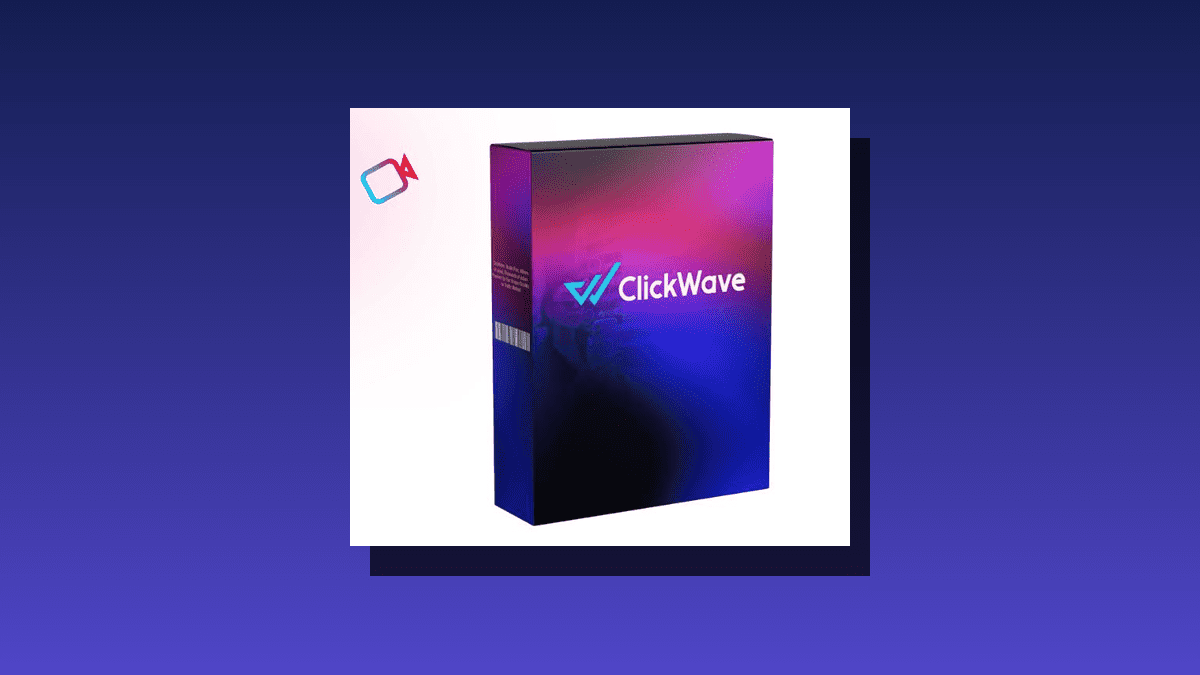 ClickWave Review 2026 AI traffic and affiliate marketing software 3D mockup