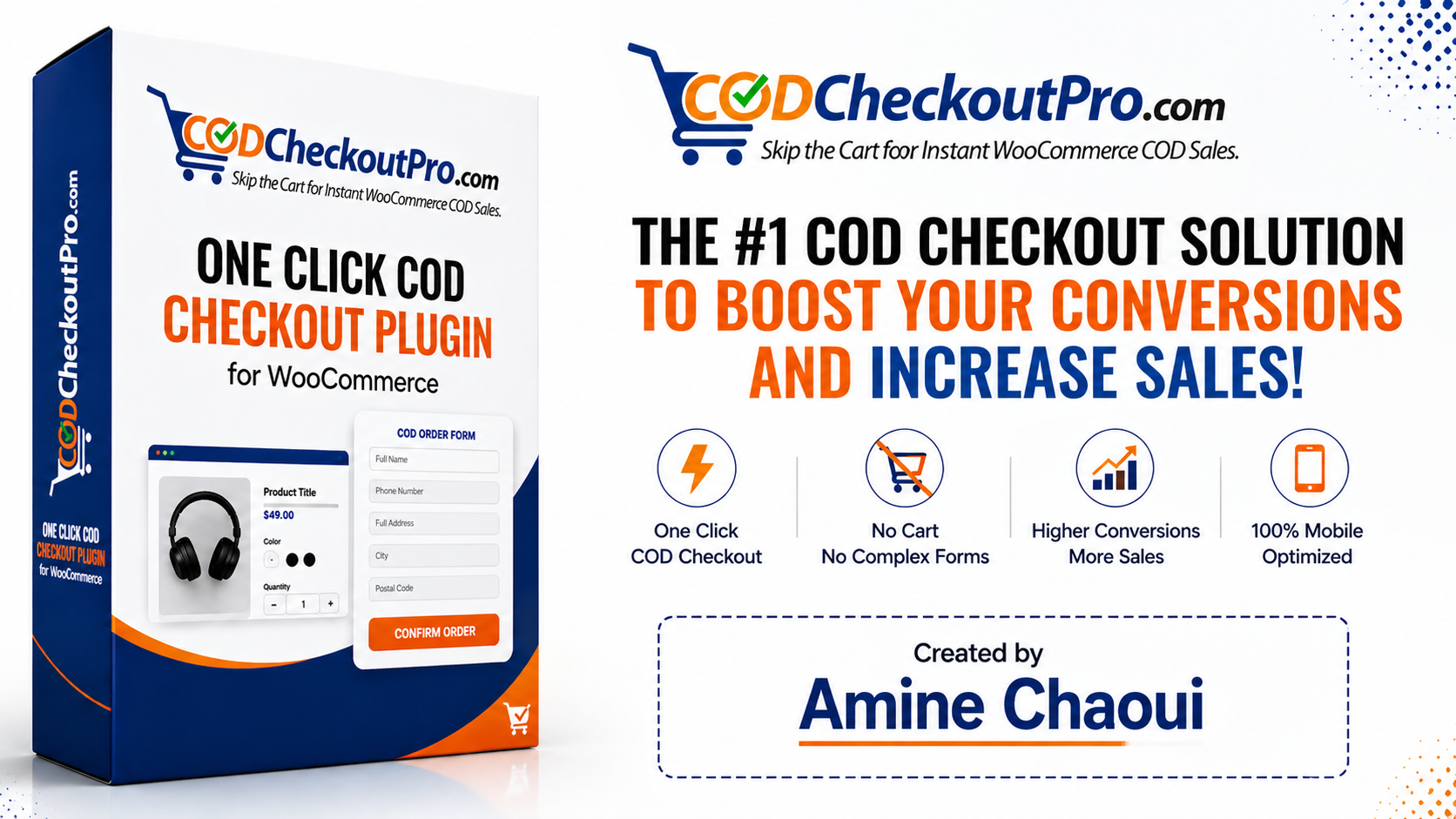 COD Checkout Pro Review creator Amine Chaoui branding image