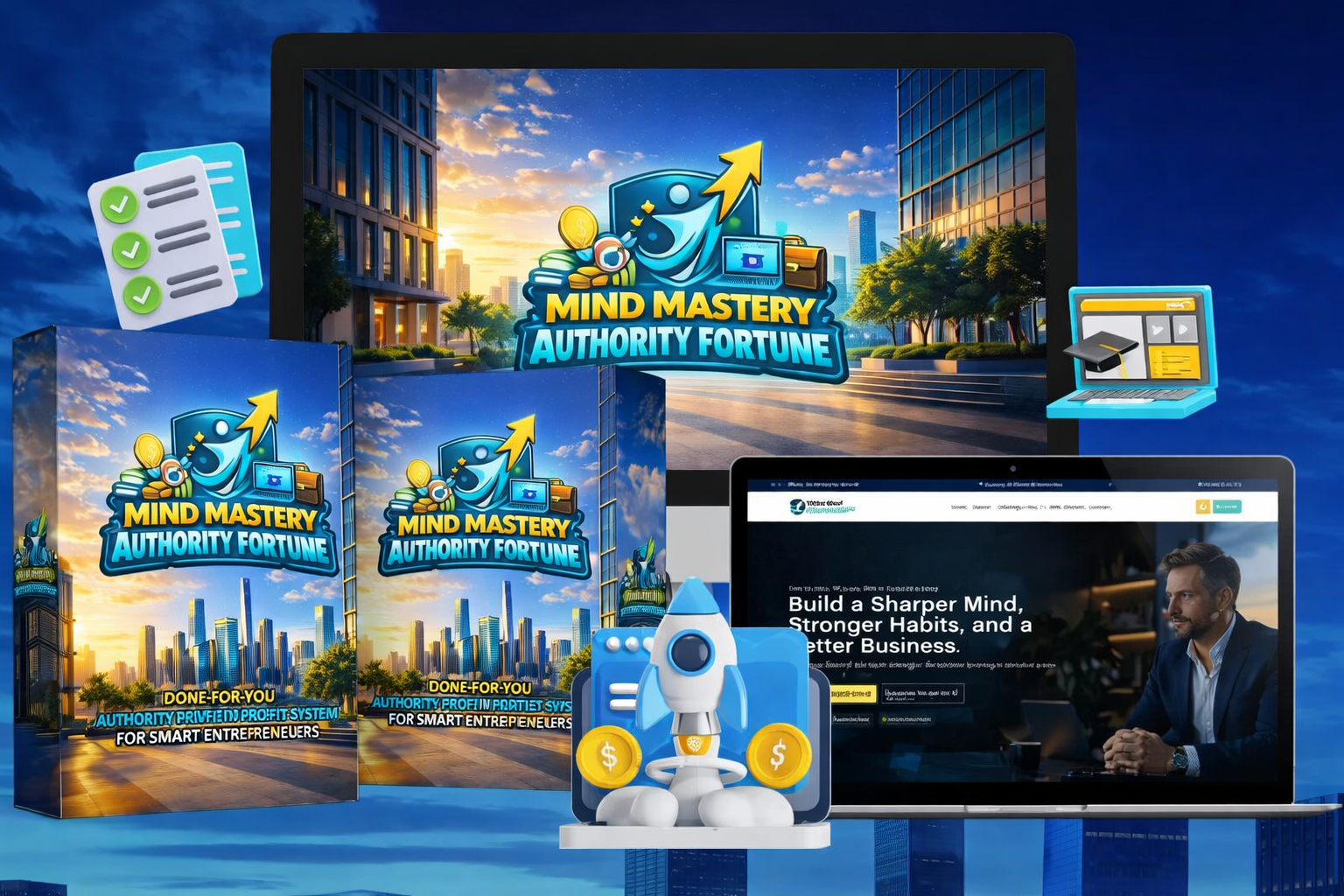 Mind Mastery Authority Fortune Review 2026 featured image showing DFY authority website system and digital business setup