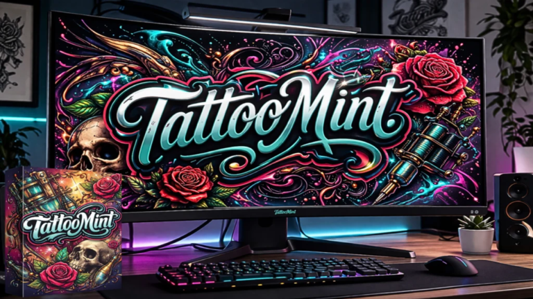 TattooMint Review 2026 AI tattoo generator dashboard with tattoo design artwork