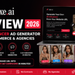 hyxe.ai Review 2026 feature image showing AI Influencer Ad Generator platform for eCommerce brands and marketing agencies
