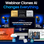 WebinarClonesAI Review 2026 featured image showing AI webinar funnel software dashboard and DFY webinar funnels