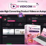 Vidicom Review 2026 showing the AI video generator dashboard for creating high-converting product marketing videos automatically