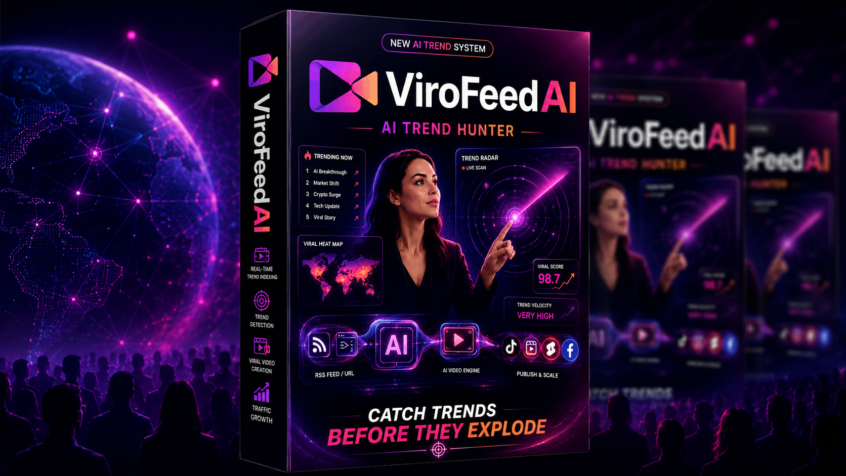 ViroFeed AI Review AI video creator and trend discovery platform