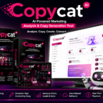 CopyCat AI Review 2026 feature image showcasing the AI marketing software dashboard, ad cloning, sales page generation, and campaign analysis tools.