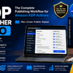 KDP Publisher Pro Review 2026 feature image showing the AI-powered Amazon KDP publishing workflow software dashboard and key features