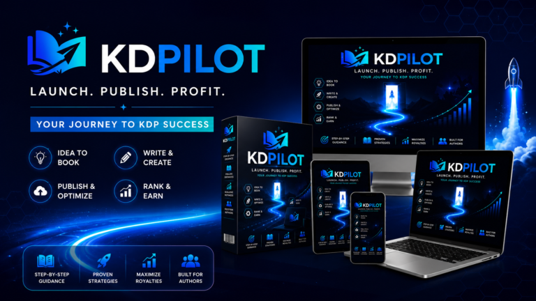 KDPilot Review 2026 – AI Amazon KDP Publishing Software Dashboard and Product Mockup