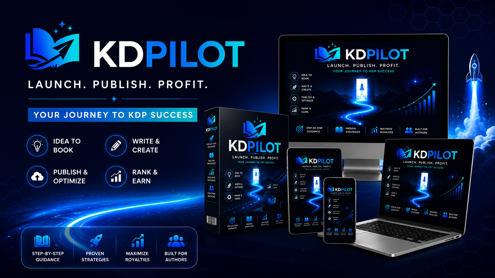 KDPilot Review 2026 – AI Amazon KDP Publishing Software Dashboard and Product Mockup