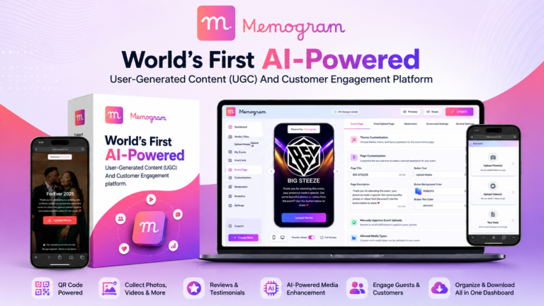 Memogram Review 2026 – AI-Powered User-Generated Content (UGC) Platform with QR Code Customer Engagement Dashboard