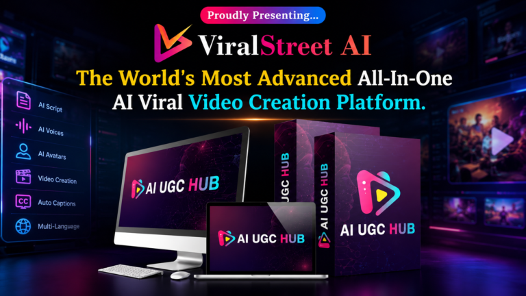 ViralStreet AI Review 2026 feature image showcasing the AI video generator for creating AI street interviews, AI podcasts, AI avatars, and viral short-form videos.