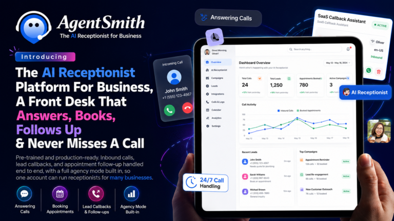 AgentSmith Review 2026 AI receptionist platform for business