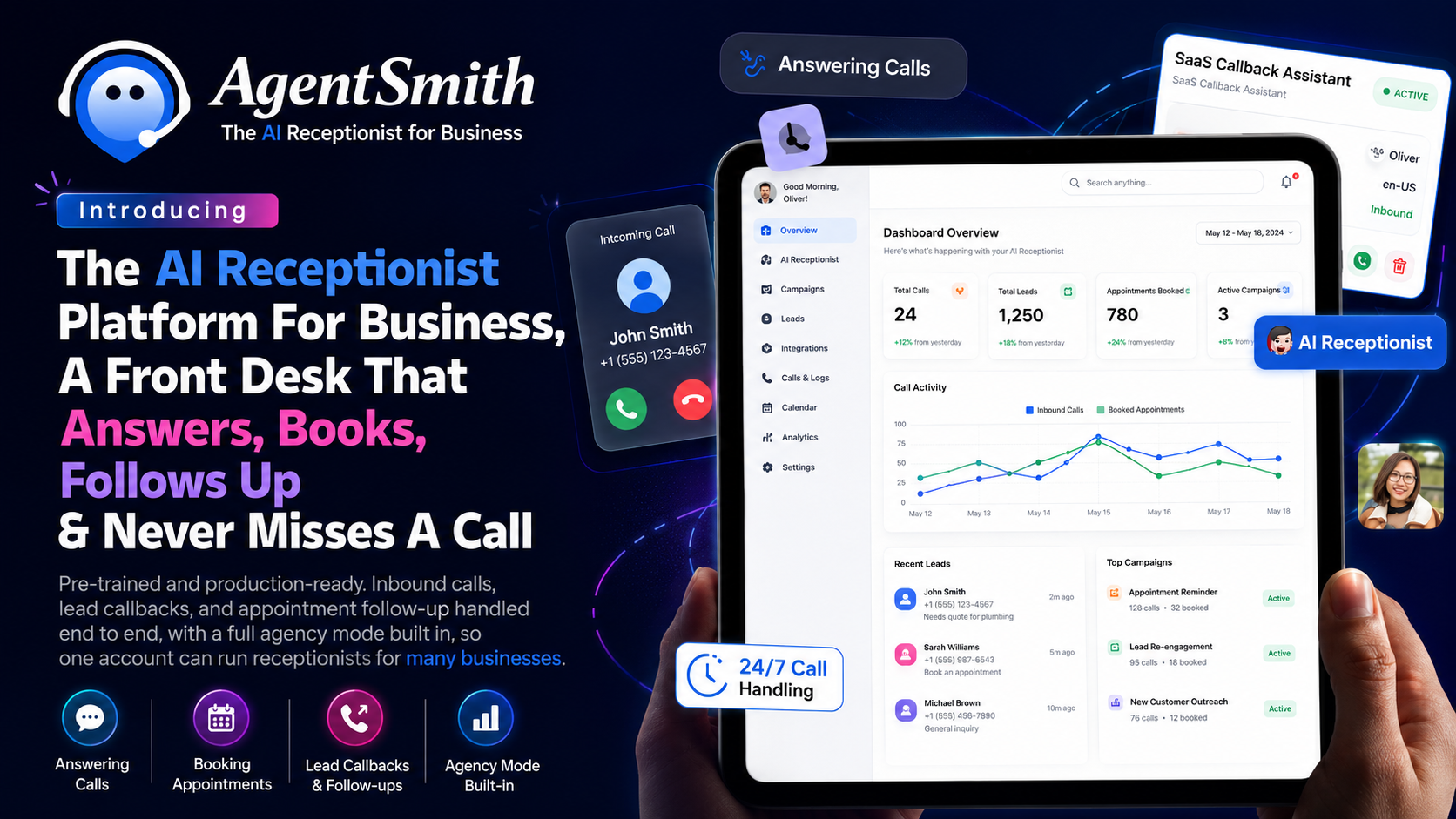 AgentSmith Review 2026 AI receptionist platform for business