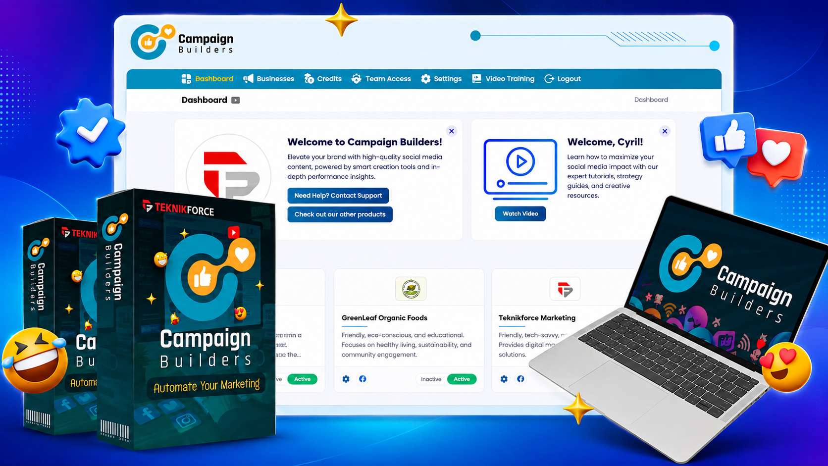 CampaignBuilders AI marketing platform pricing and funnel