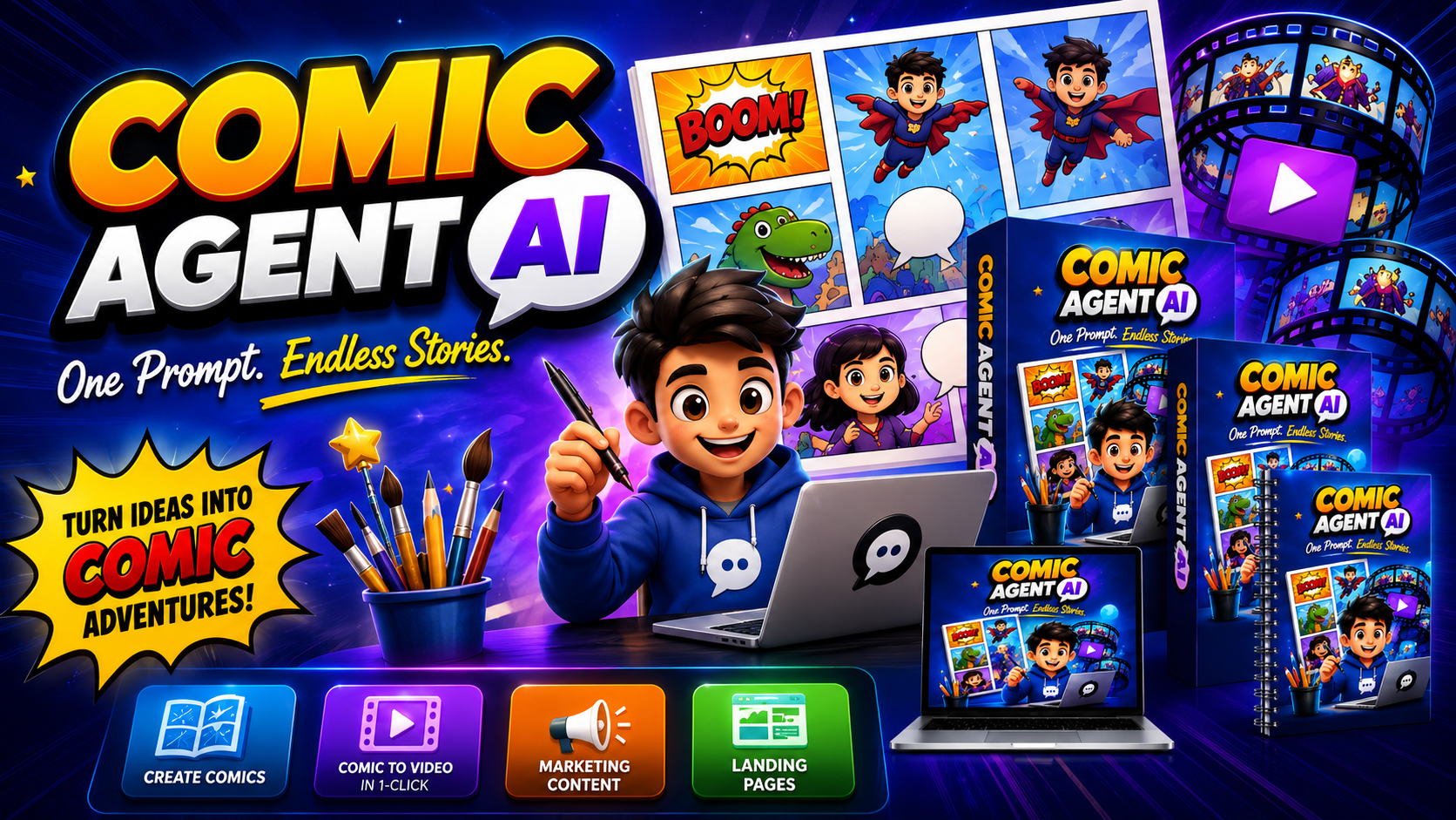 Comic Agent AI Review 2026 product mockup