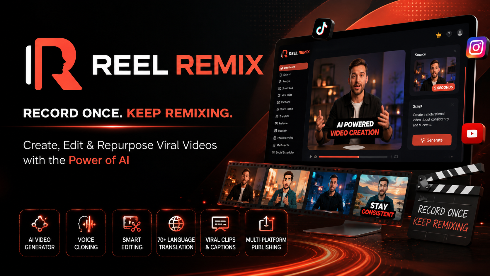Reel Remix Review - AI video creation and content repurposing platform