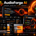AudioForge AI Review feature image showing AI music creation and publishing platform
