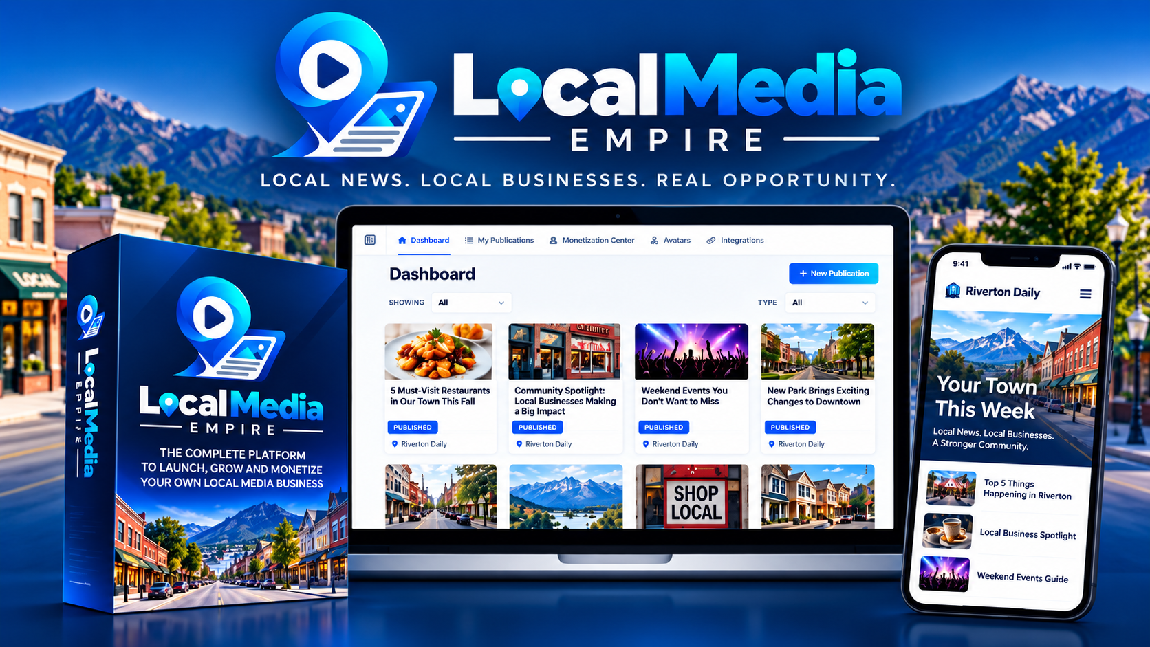 Local Media Empire pricing and funnel