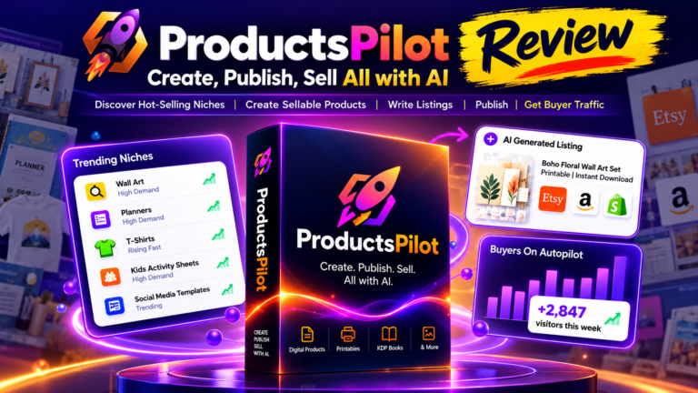 ProductsPilot Review 2026 - AI-powered platform for creating, publishing and selling digital products