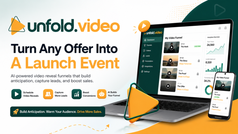 UnfoldVideo AI video pre-sell funnel platform review